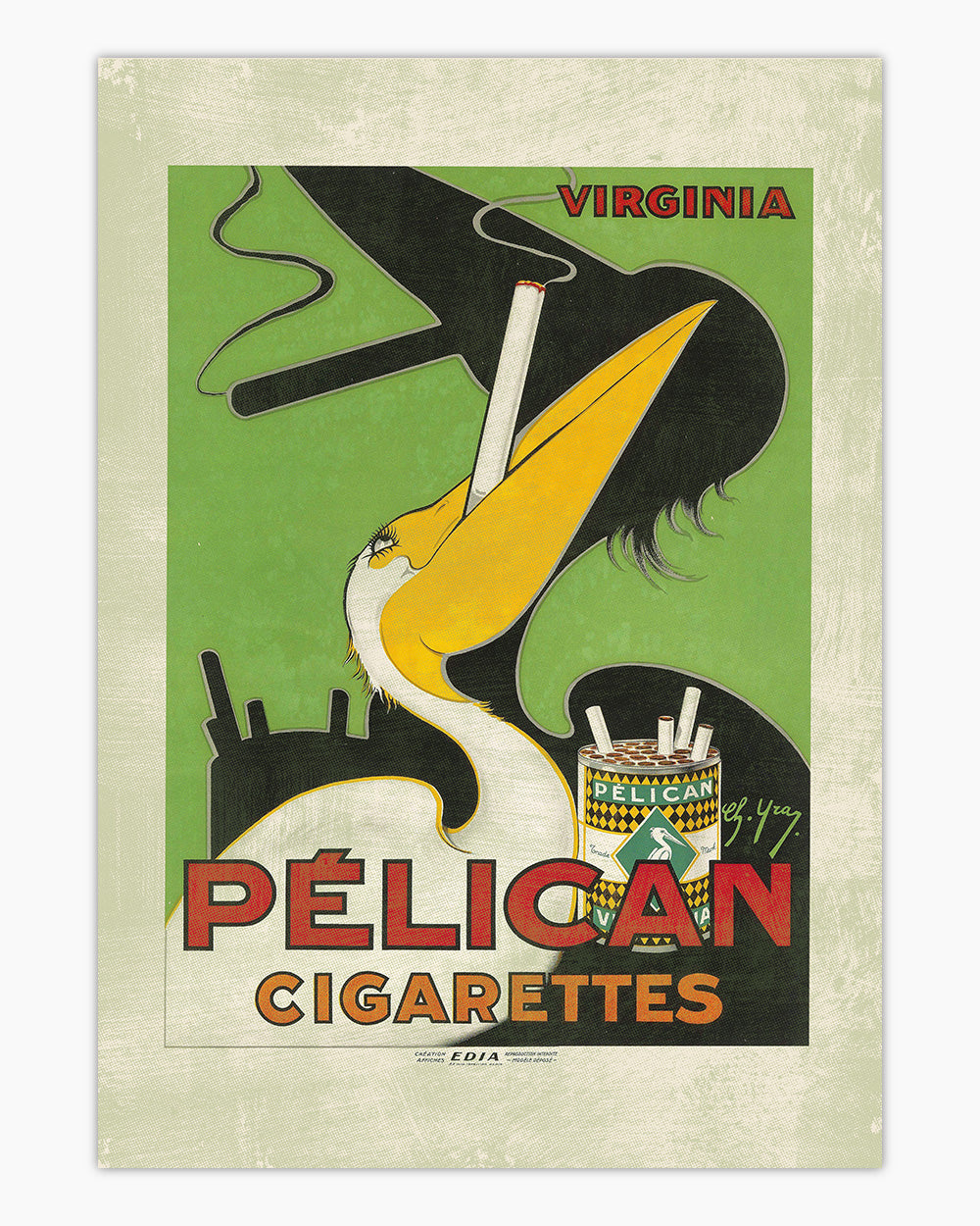 Pelican Cigarettes Art Print Australia Online
