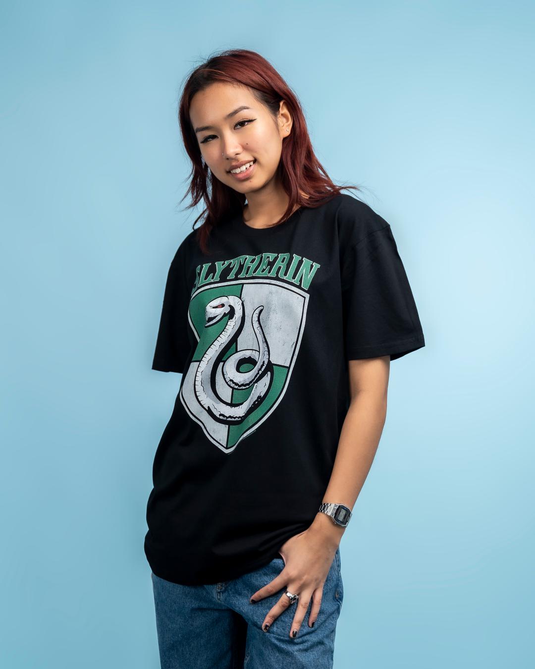 Slytherin Crest T-Shirt Australia Online #colour_black