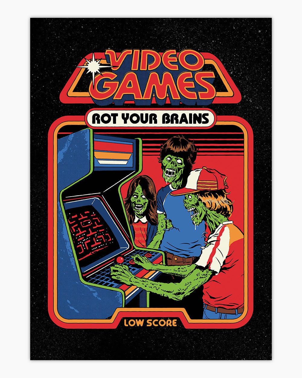 Video Games Rot Your Brains Art Print Australia Online