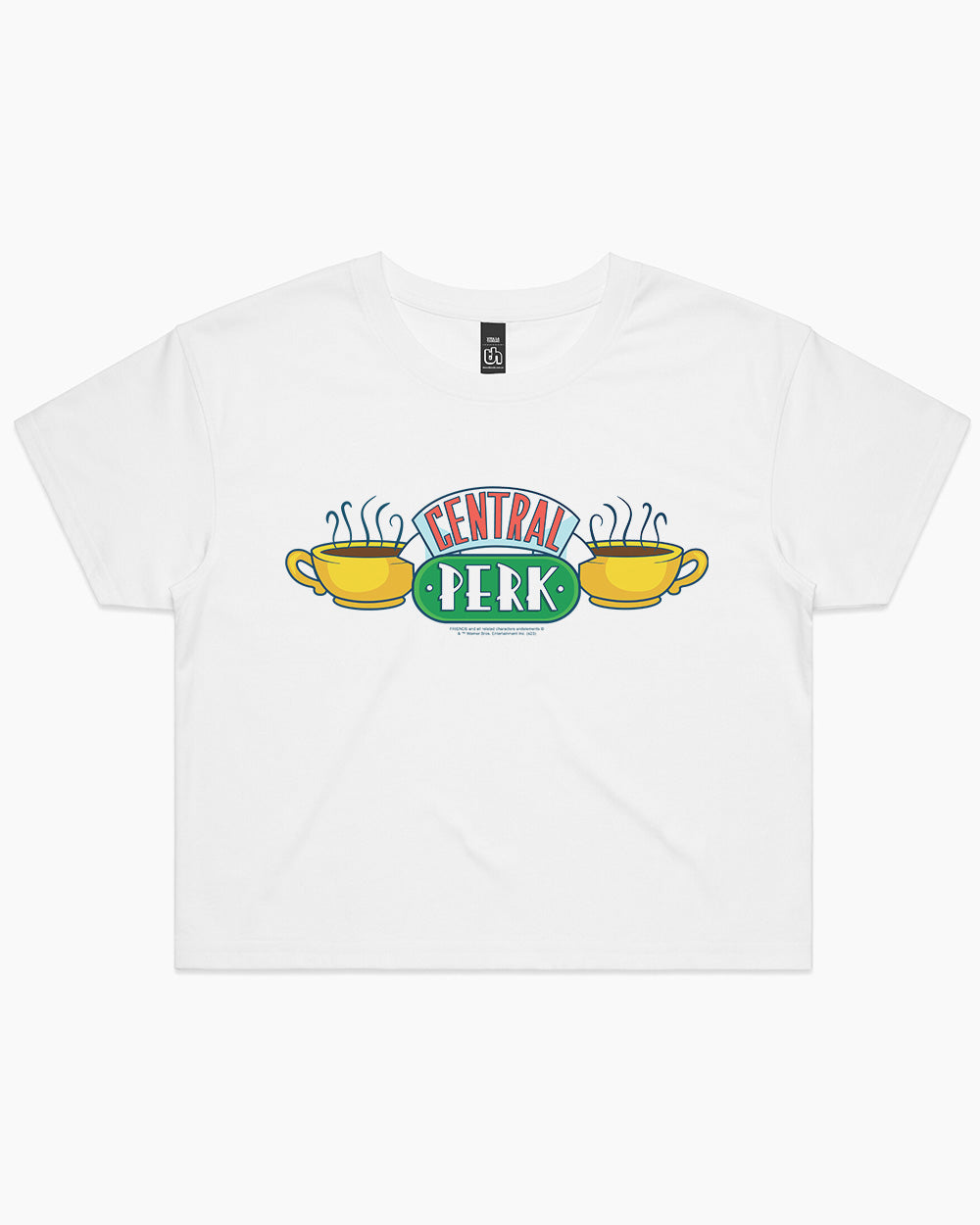 Central Perk Logo Crop Tee Australia Online #colour_white