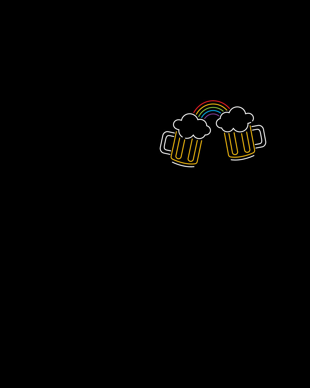 Beer Rainbow T-Shirt Australia Online #colour_black