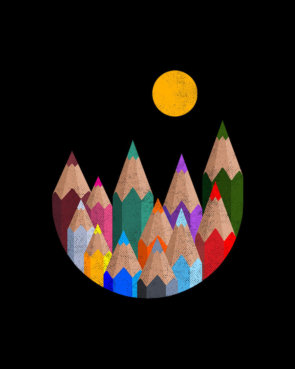 12 Colour Mountains T-Shirt Australia Online