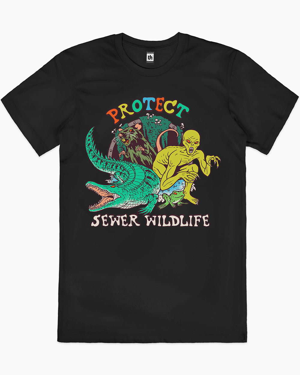 Protect Sewer Wildlife T-Shirt Australia Online #colour_black