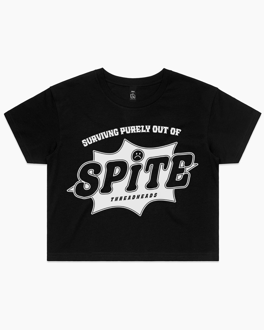 Surviving Purely Out Of Spite Crop Tee Australia Online #colour_black