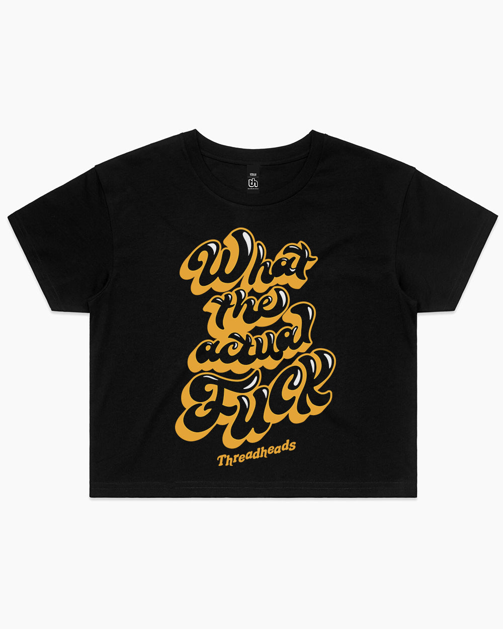 What The Actuak Fuck Crop Tee Australia Online #colour_black