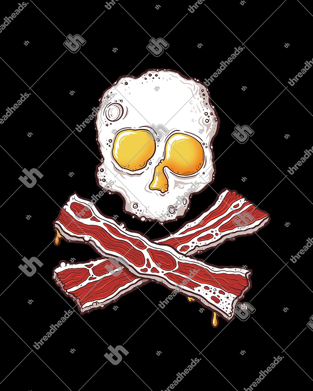 Bacon and Eggs Jolly Roger T-Shirt Australia Online
