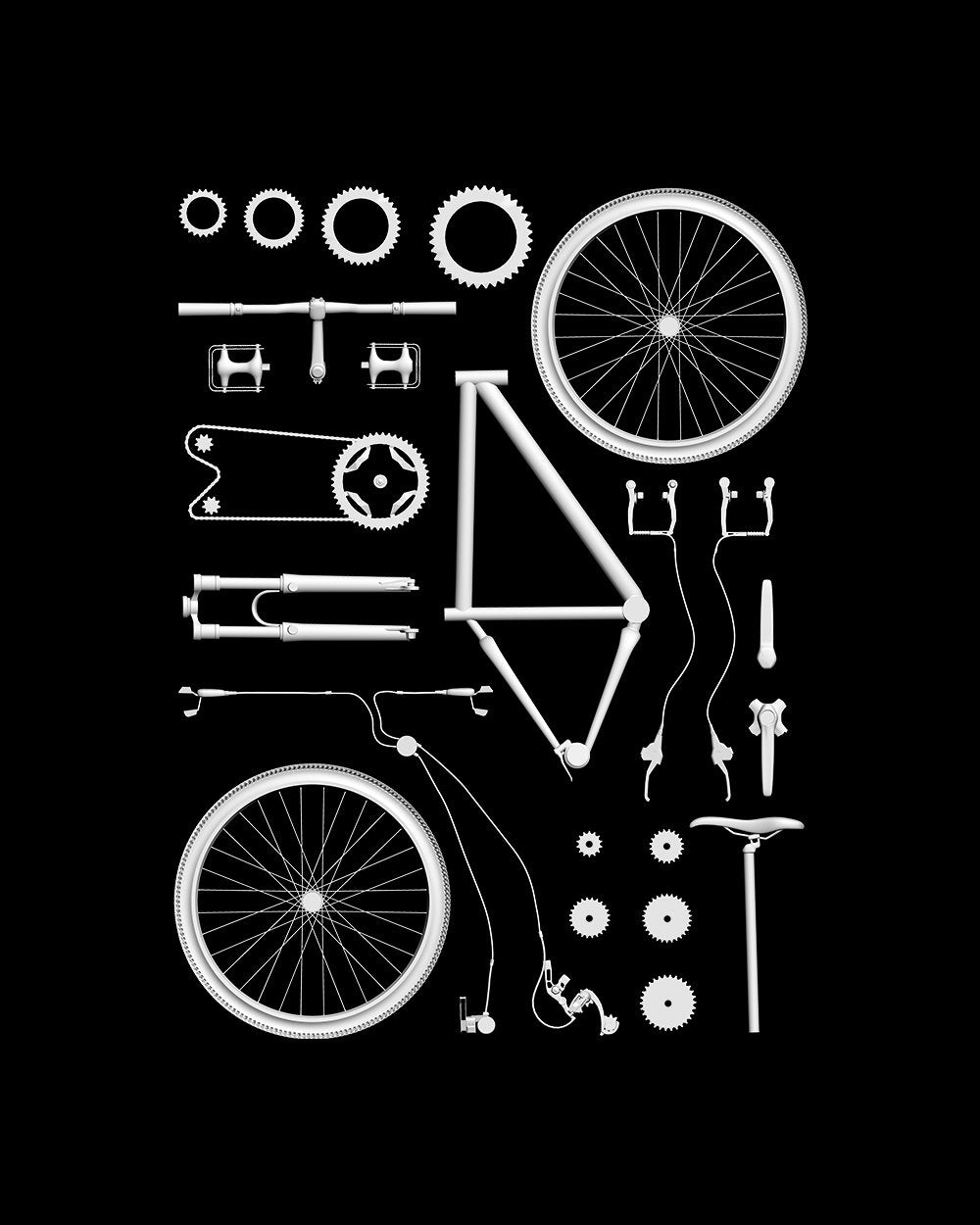 Bike Exploded T-Shirt Australia Online
