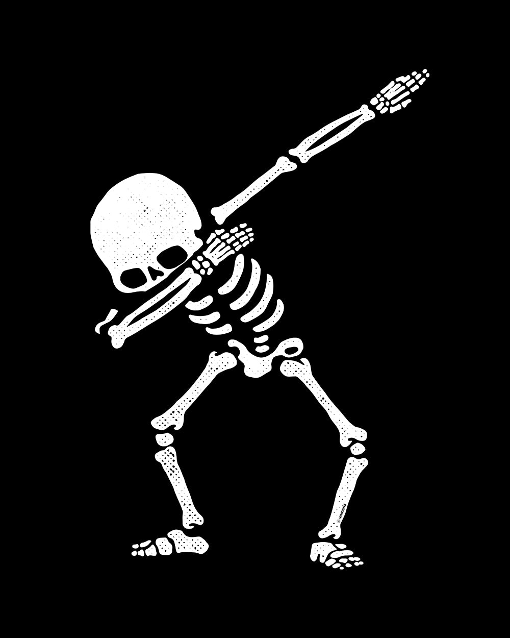Dabbing Skeleton T-Shirt Australia Online #colour_black