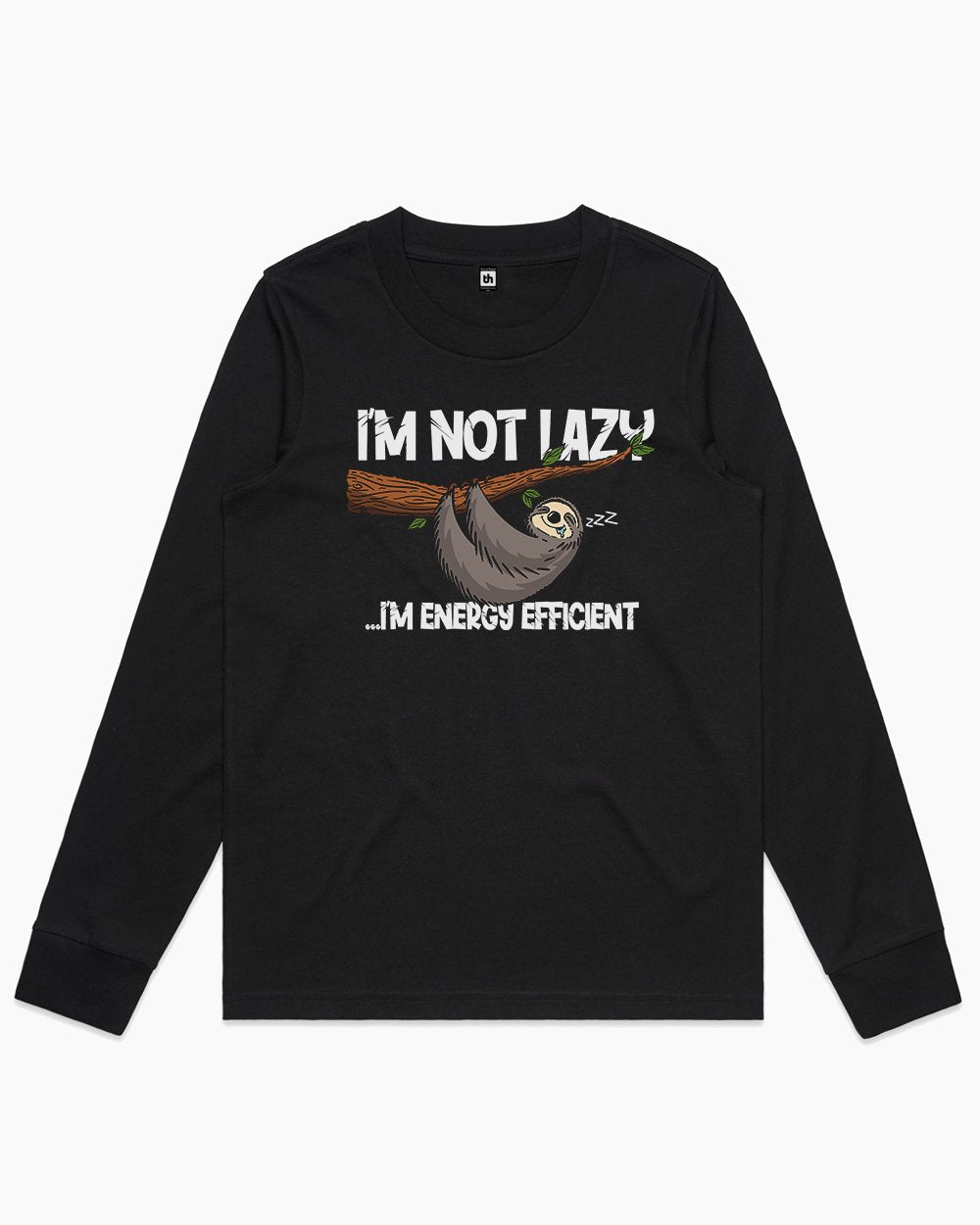 Energy Efficient Sloth Long Sleeve Australia Online #colour_black