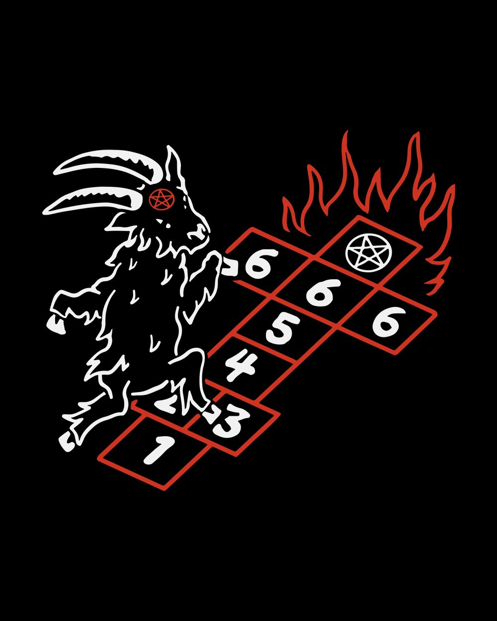 Hopscotch with the Goat T-Shirt Australia Online #colour_black