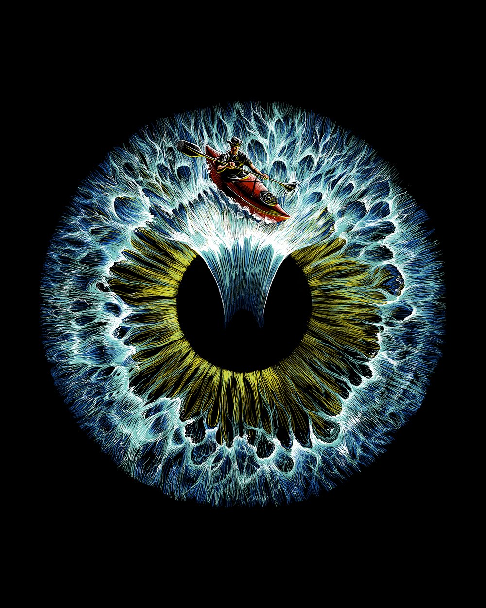 Lost in Your Eye - Aquatic T-Shirt Australia Online #colour_black
