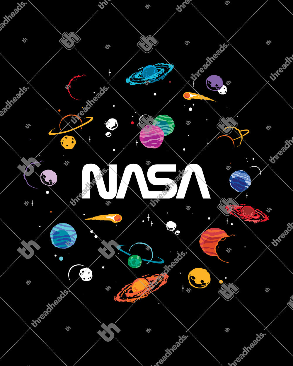 NASA Planets Crop Tee Australia Online #colour_coal