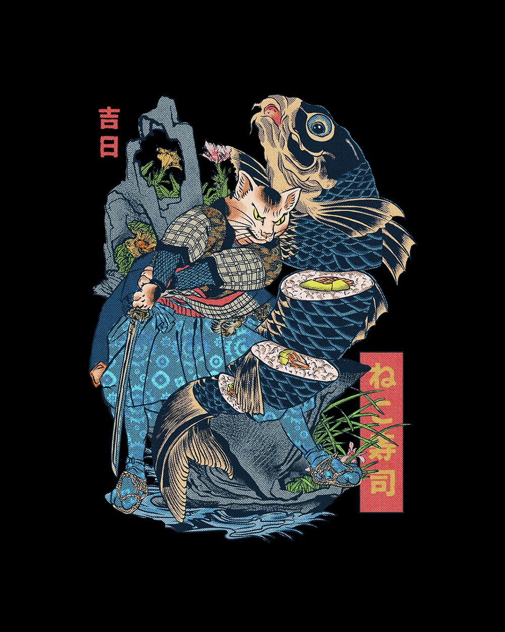 Neko Sushi T-Shirt Australia Online