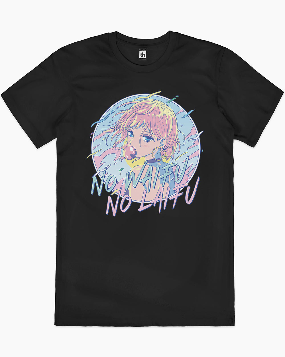 No Waifu No Laifu T-Shirt Australia Online #colour_black