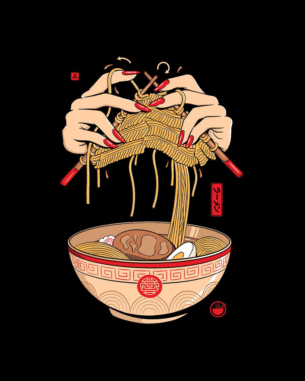 Noodle Knitting T-Shirt Australia Online #colour_black