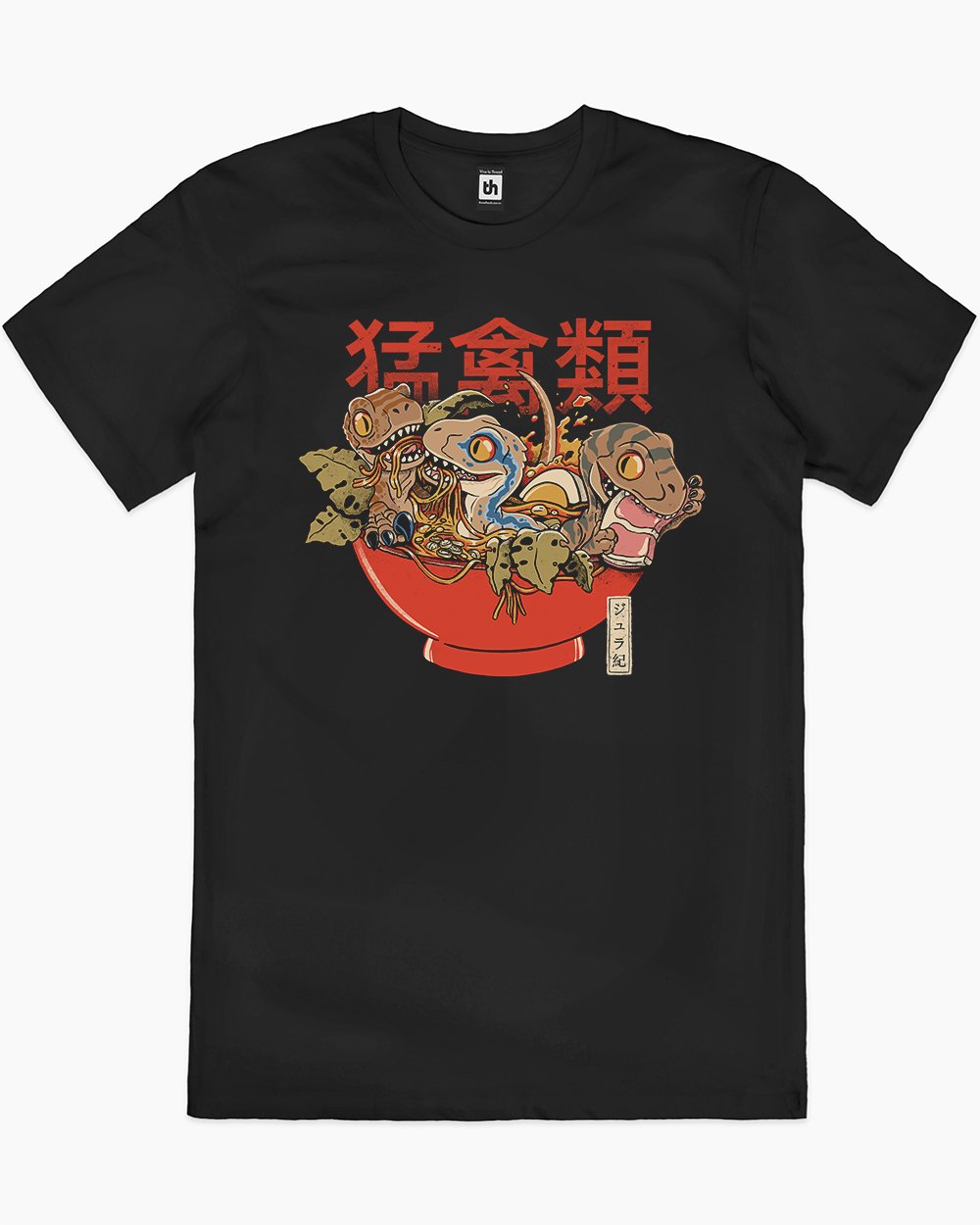 Ramen Raptors T-Shirt Australia Online #colour_black