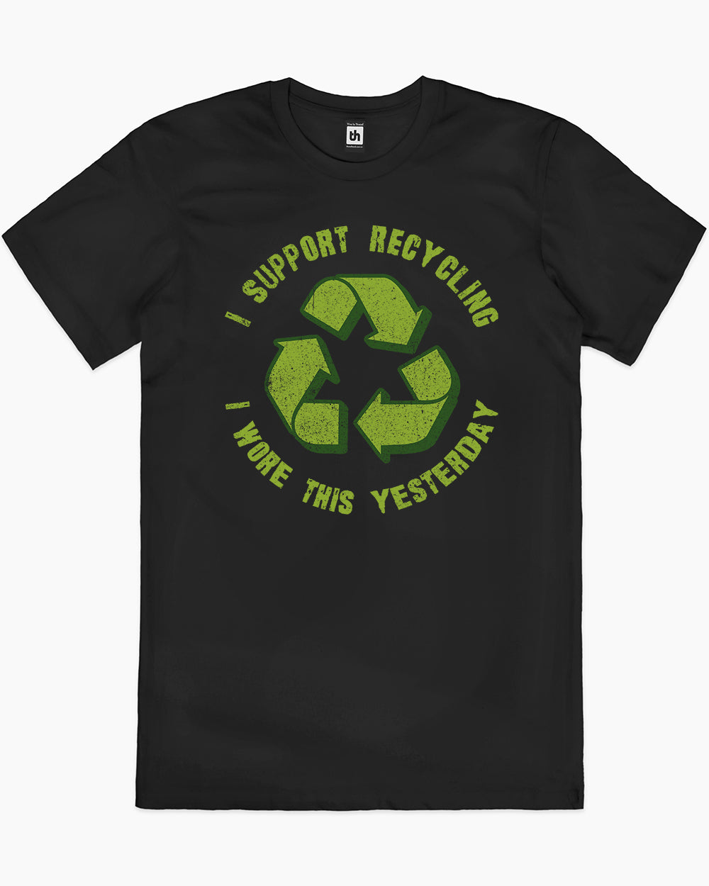 I Support Recycling T-Shirt Australia Online #colour_black