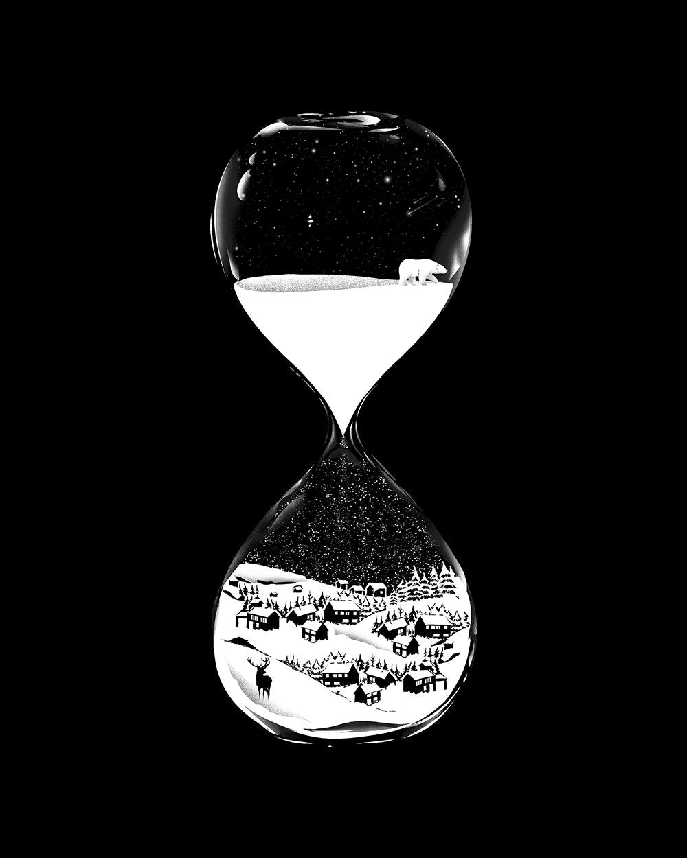 Snow Hours T-Shirt Australia Online #colour_black
