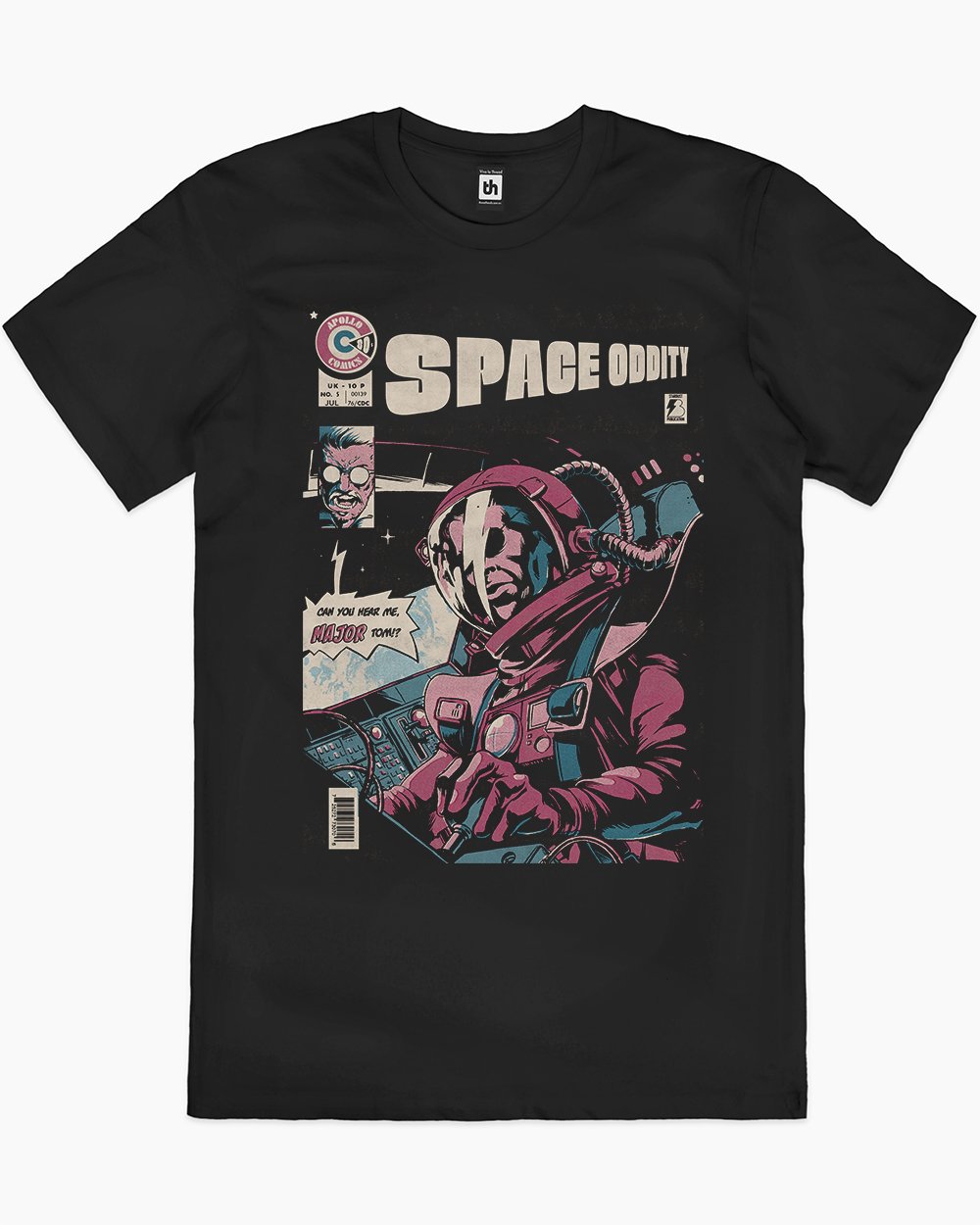 Space Oddity T-Shirt Australia Online #colour_black