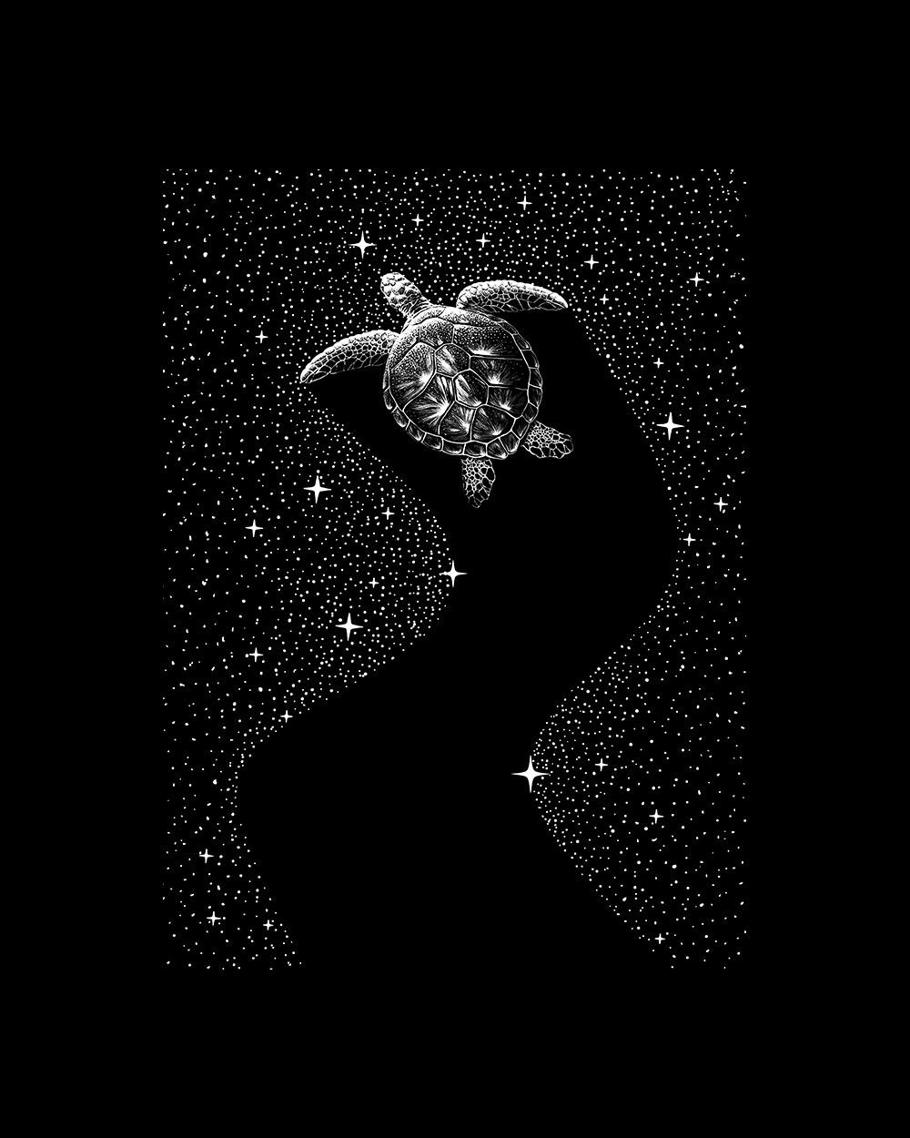 Starry Turtle T-Shirt Australia Online #colour_black