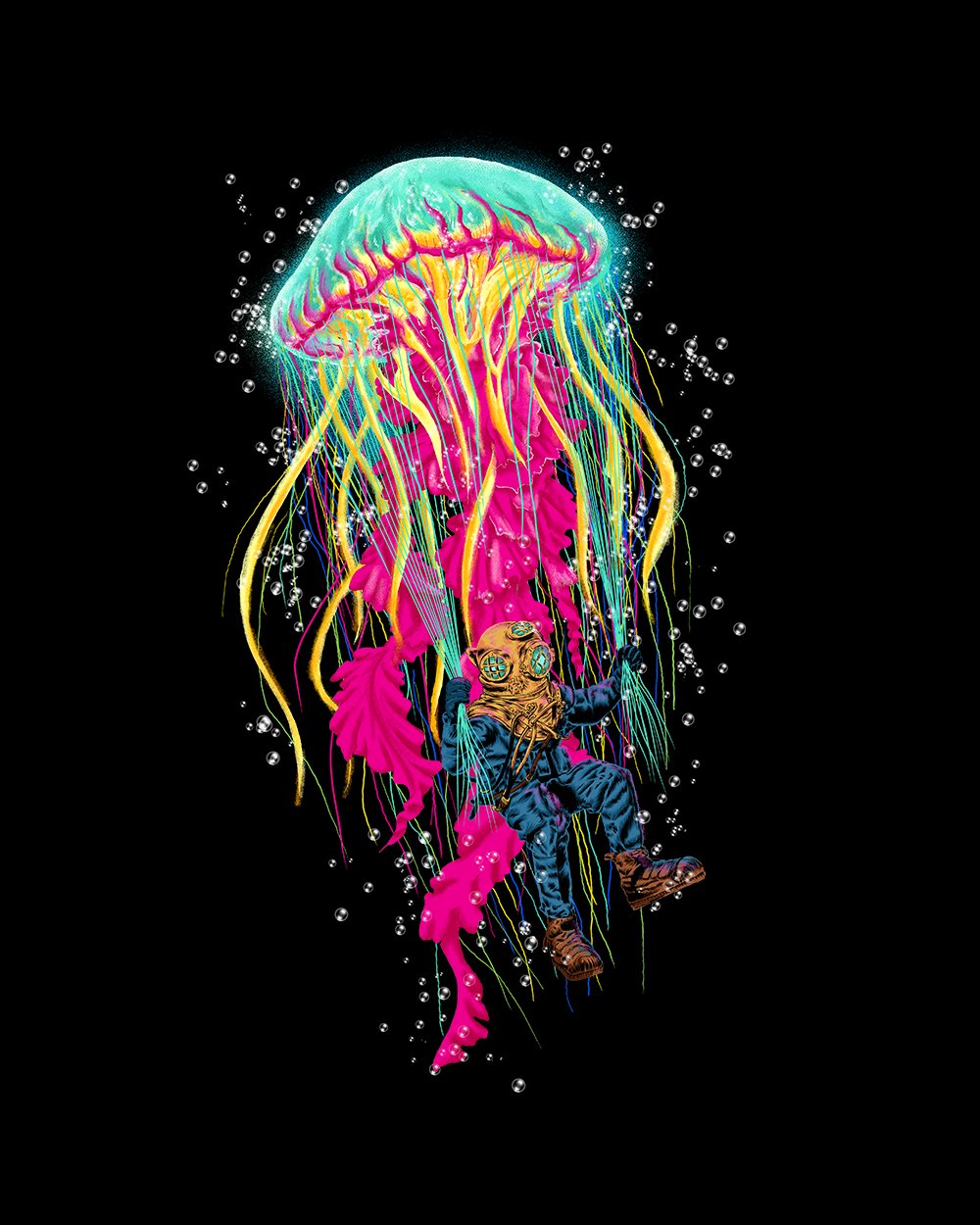 The Diver T-Shirt Australia Online #colour_black