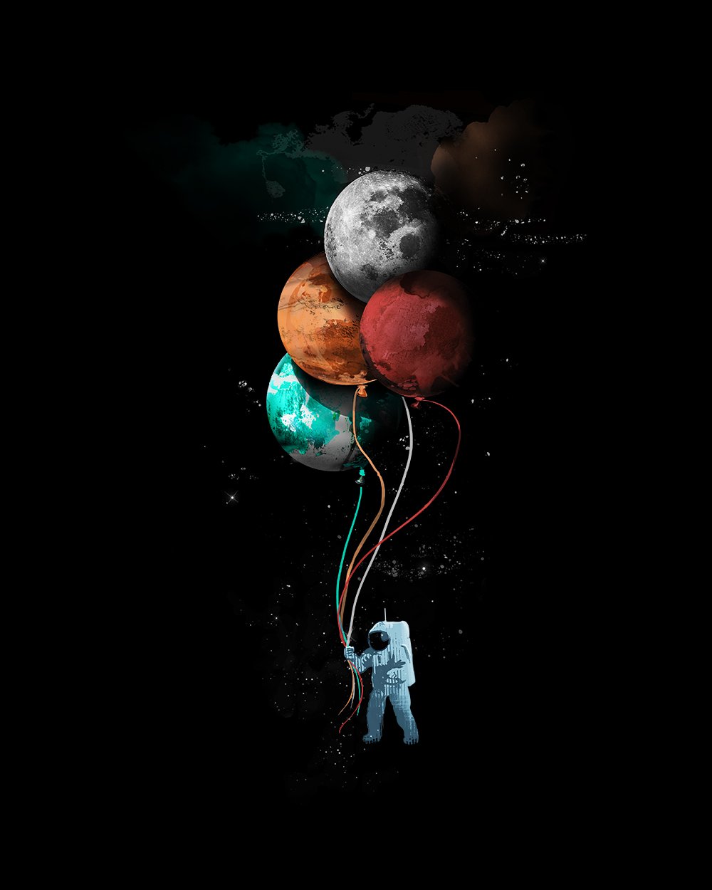 The Spaceman's Trip T-Shirt Australia Online #colour_black