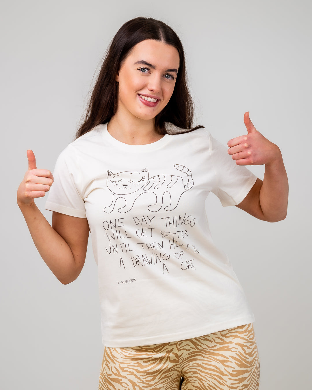 Drawing Of A Cat T-Shirt Australia Online