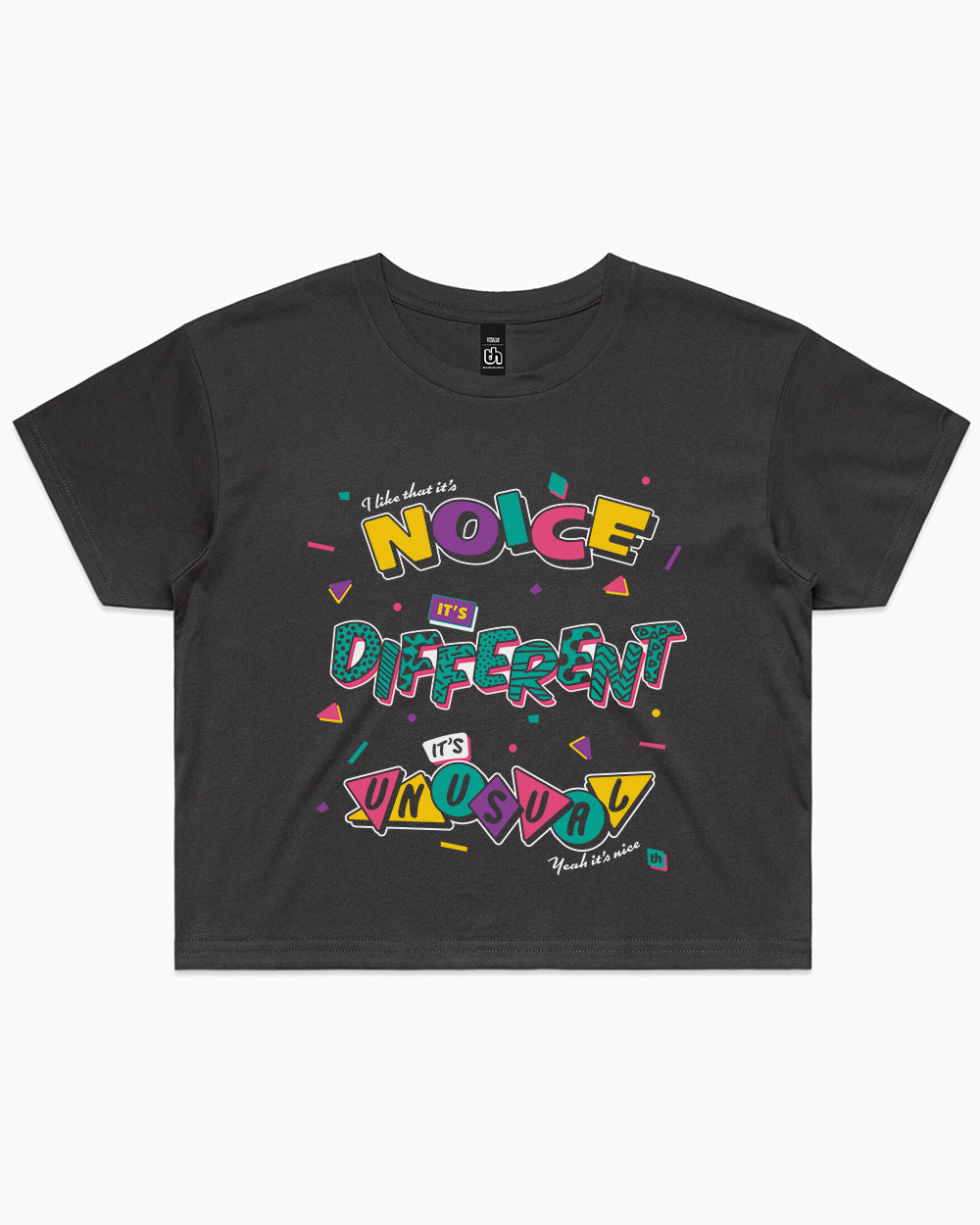 It's Noice It's Different It's Unusual Crop Tee Australia Online #colour_coal