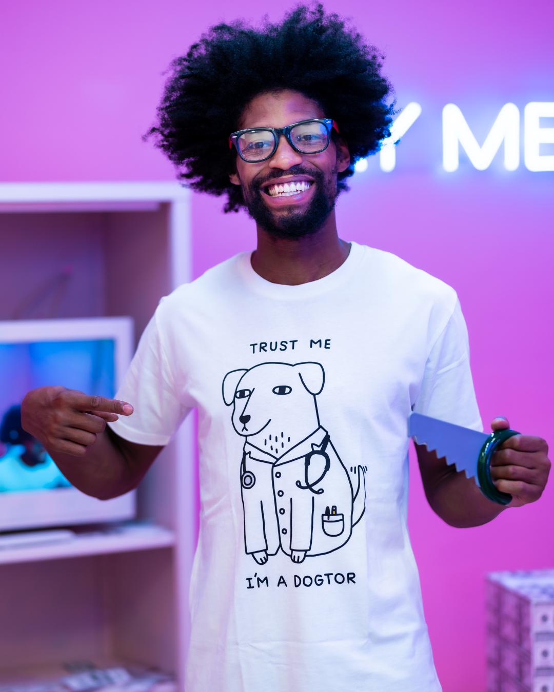 Dogtor T-Shirt Australia Online #colour_white
