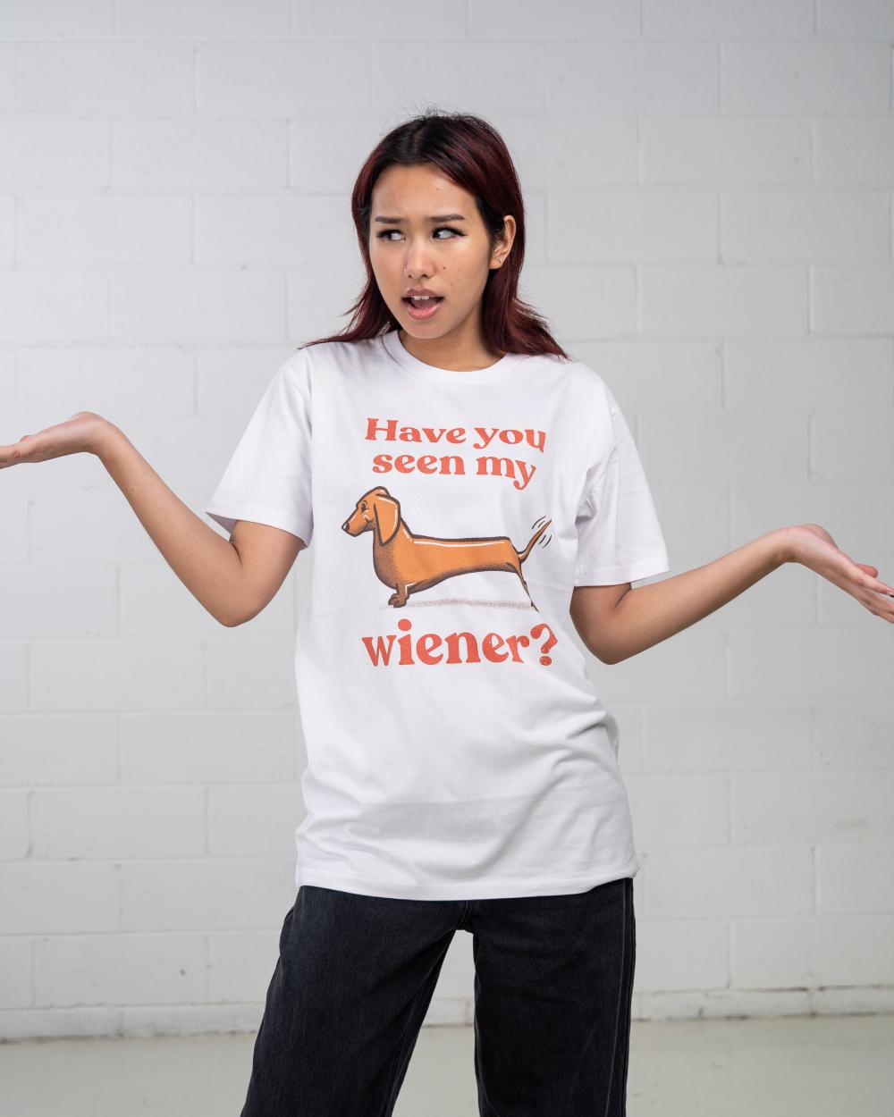 Have You Seen My Wiener? T-Shirt Australia Online #colour_white