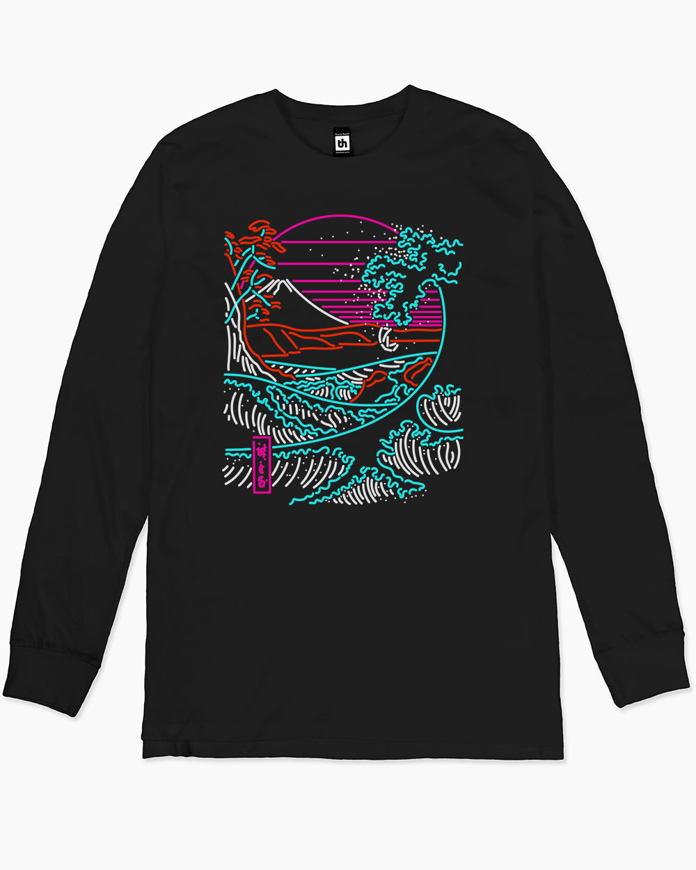 Retro Waves Long Sleeve Australia Online #colour_black