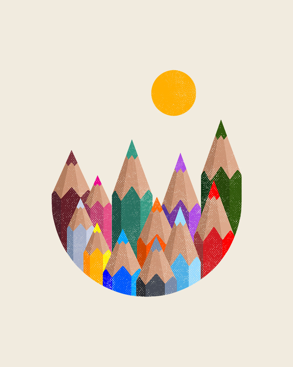 12 Colour Mountains T-Shirt Australia Online
