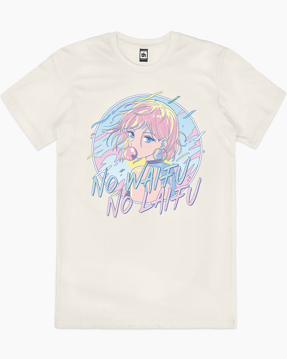 No Waifu No Laifu T-Shirt Australia Online #colour_natural