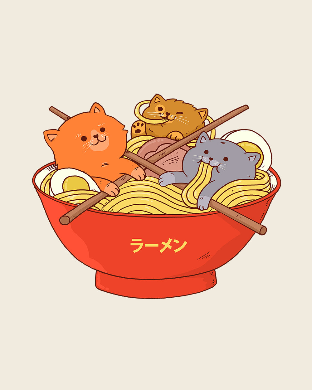 Ramen and Cats Tote Bag Australia Online #colour_natural