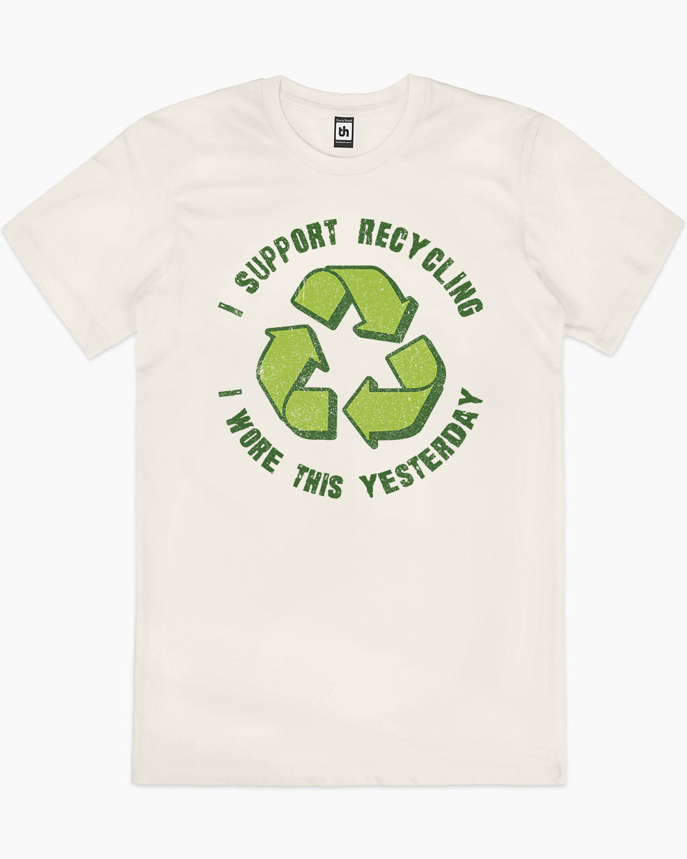 I Support Recycling T-Shirt Australia Online #colour_natural