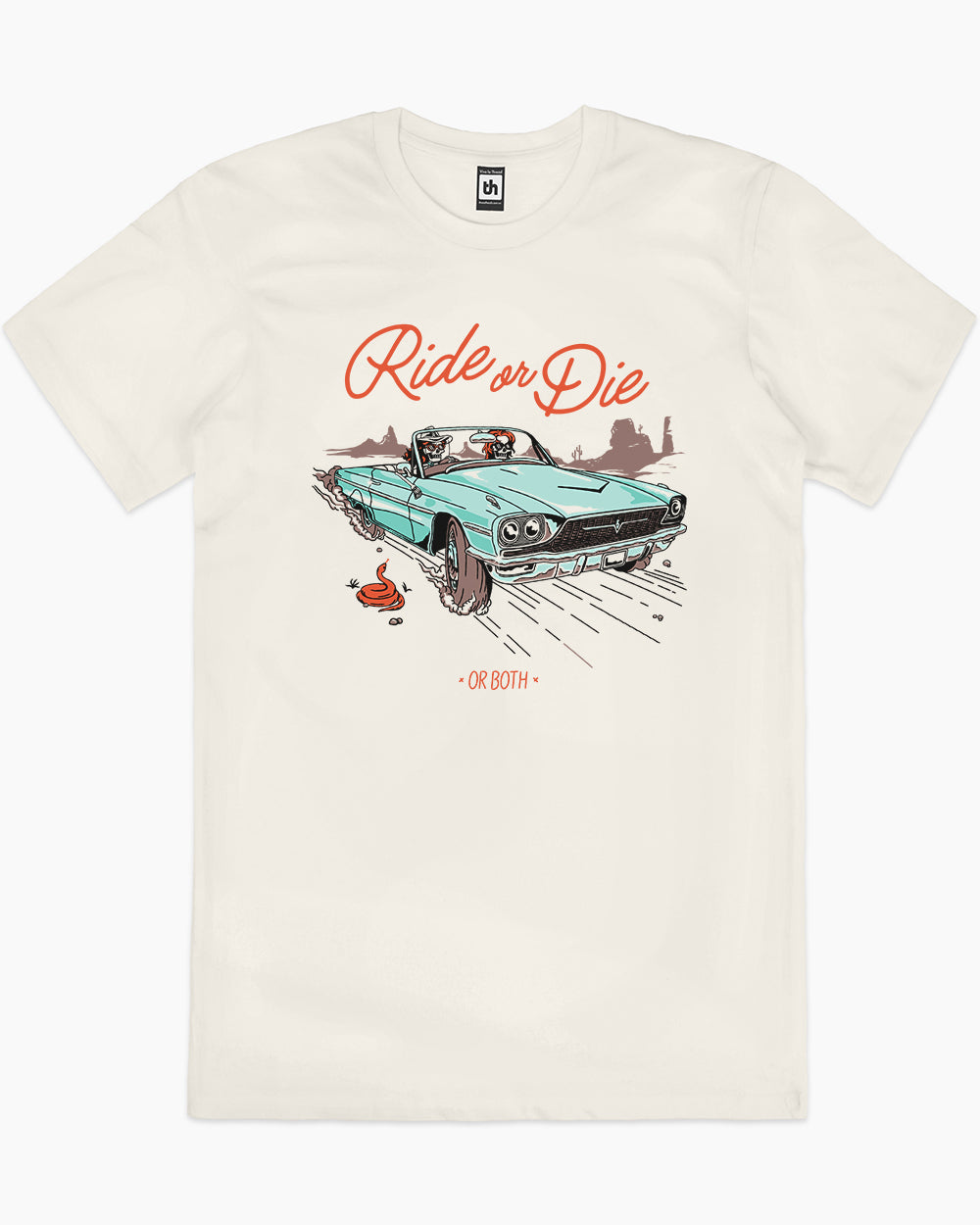 Ride or Die or Both T-Shirt Australia Online #colour_natural