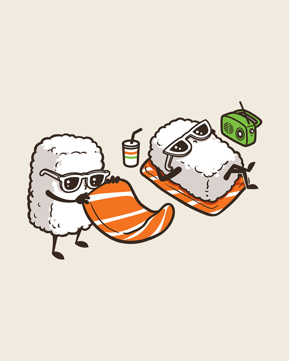 Summer Sushi Tote Bag Australia Online #colour_natural