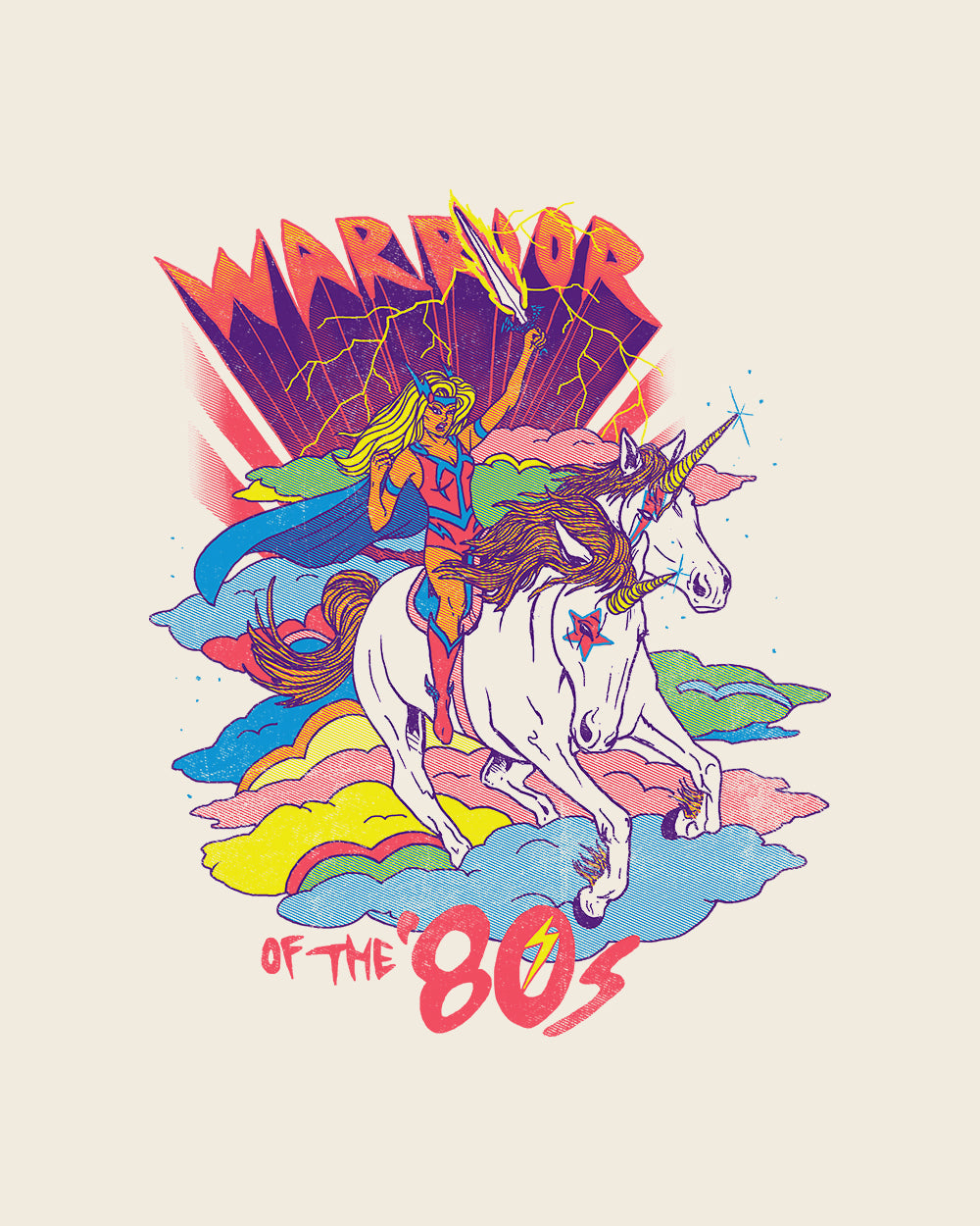 Warrior of the 80s T-Shirt Australia Online #colour_natural