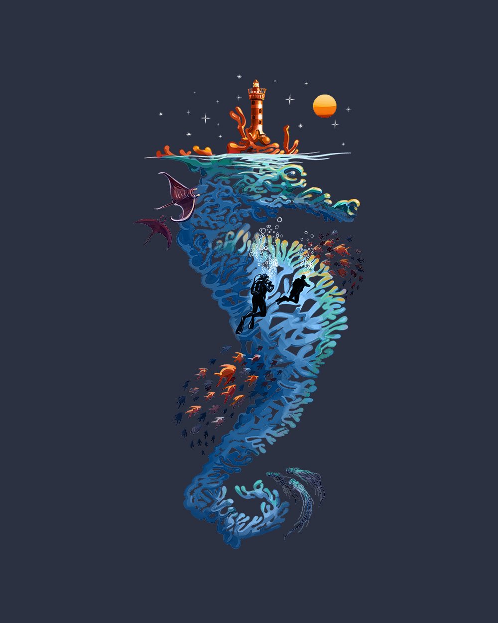 Dream in Blue T-Shirt Australia Online #colour_navy