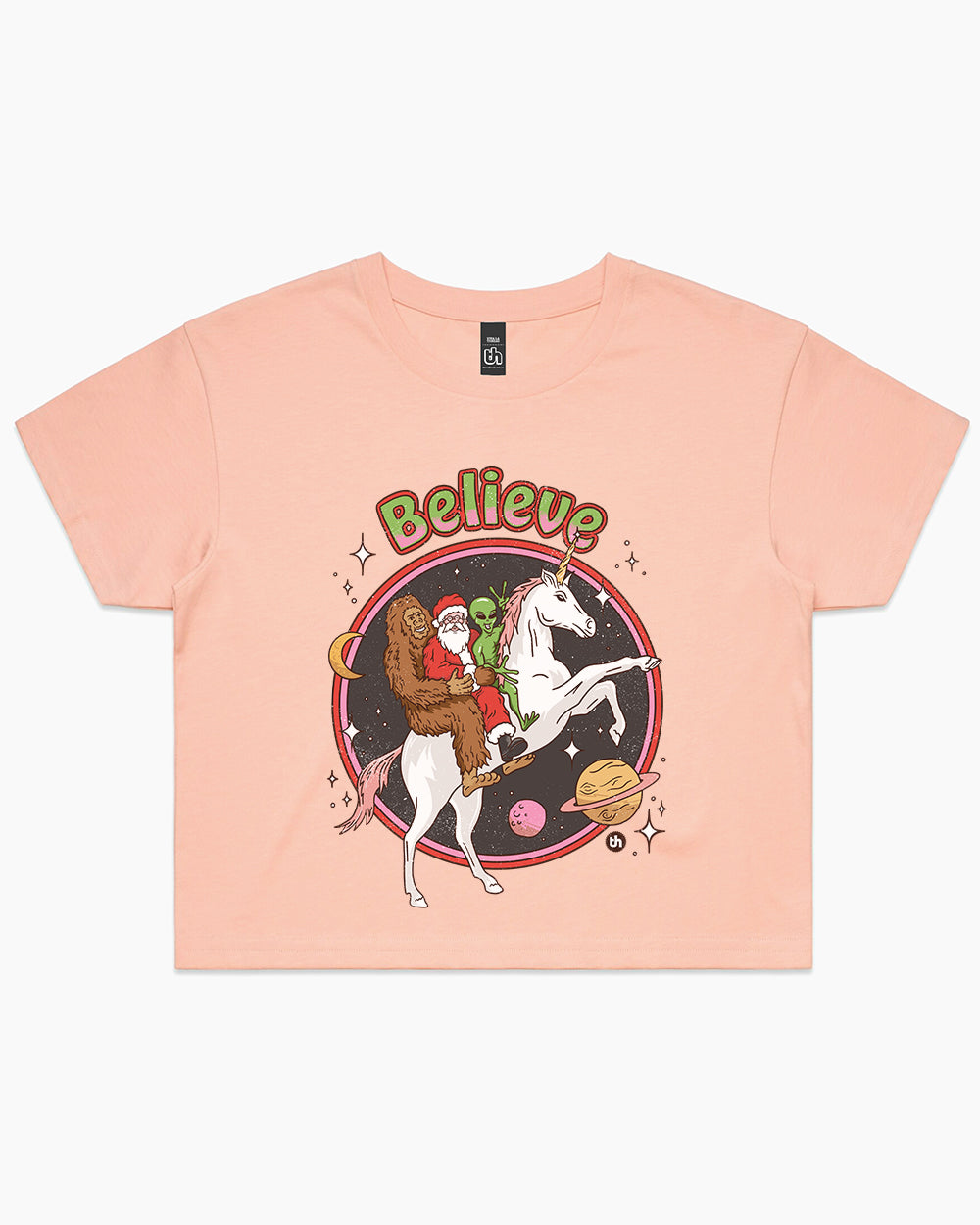 Believe Crop Tee Australia Online #colour_pink