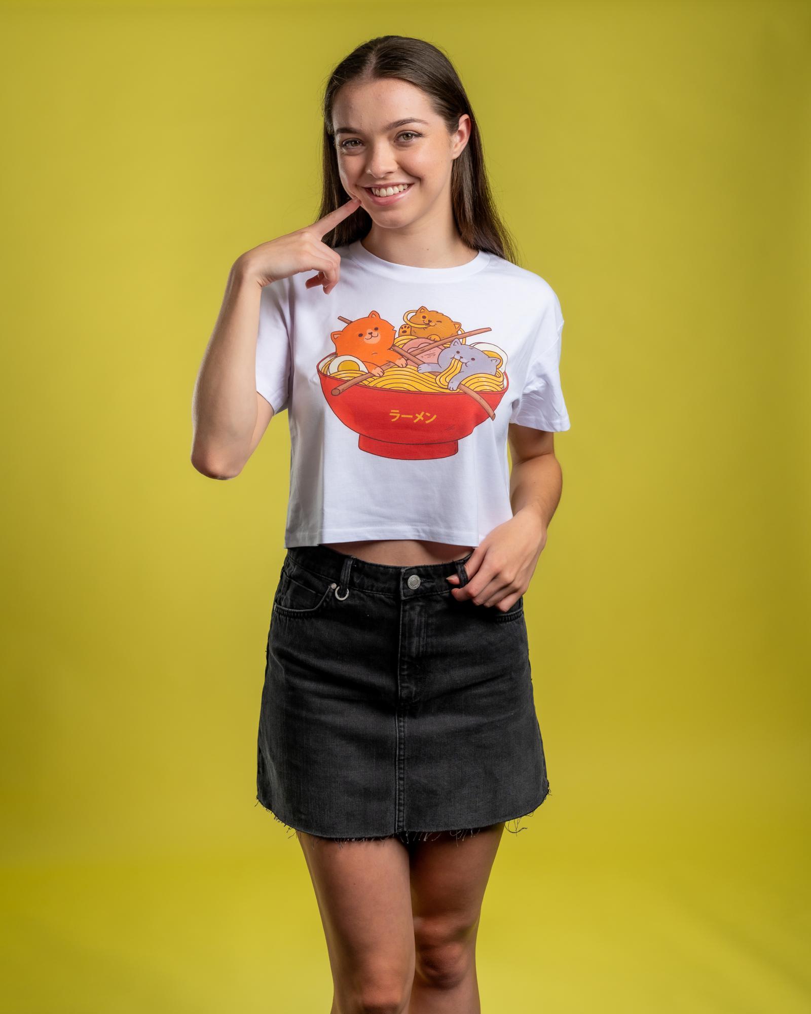 Ramen and Cats Crop Tee Australia Online