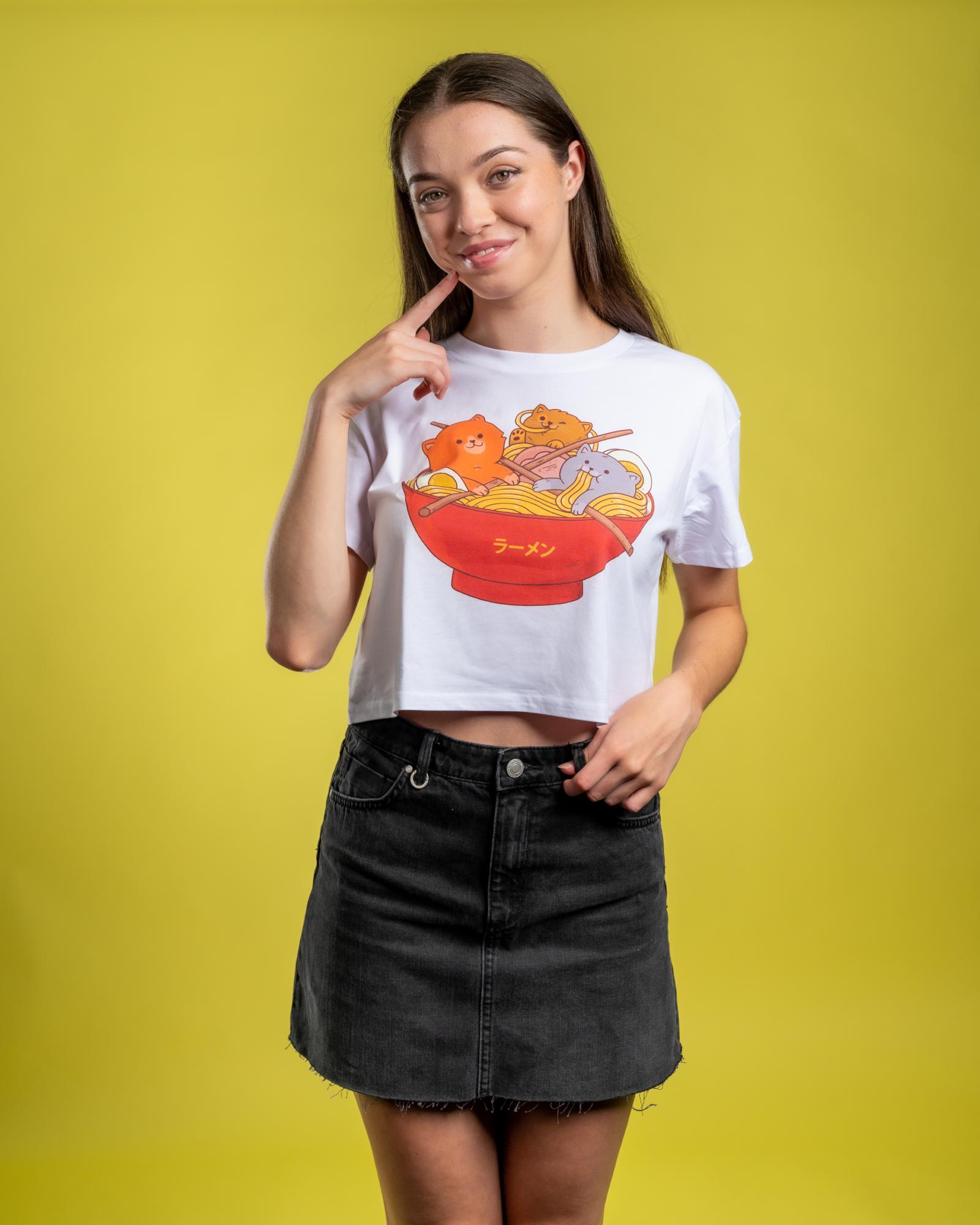 Ramen and Cats Crop Tee Australia Online