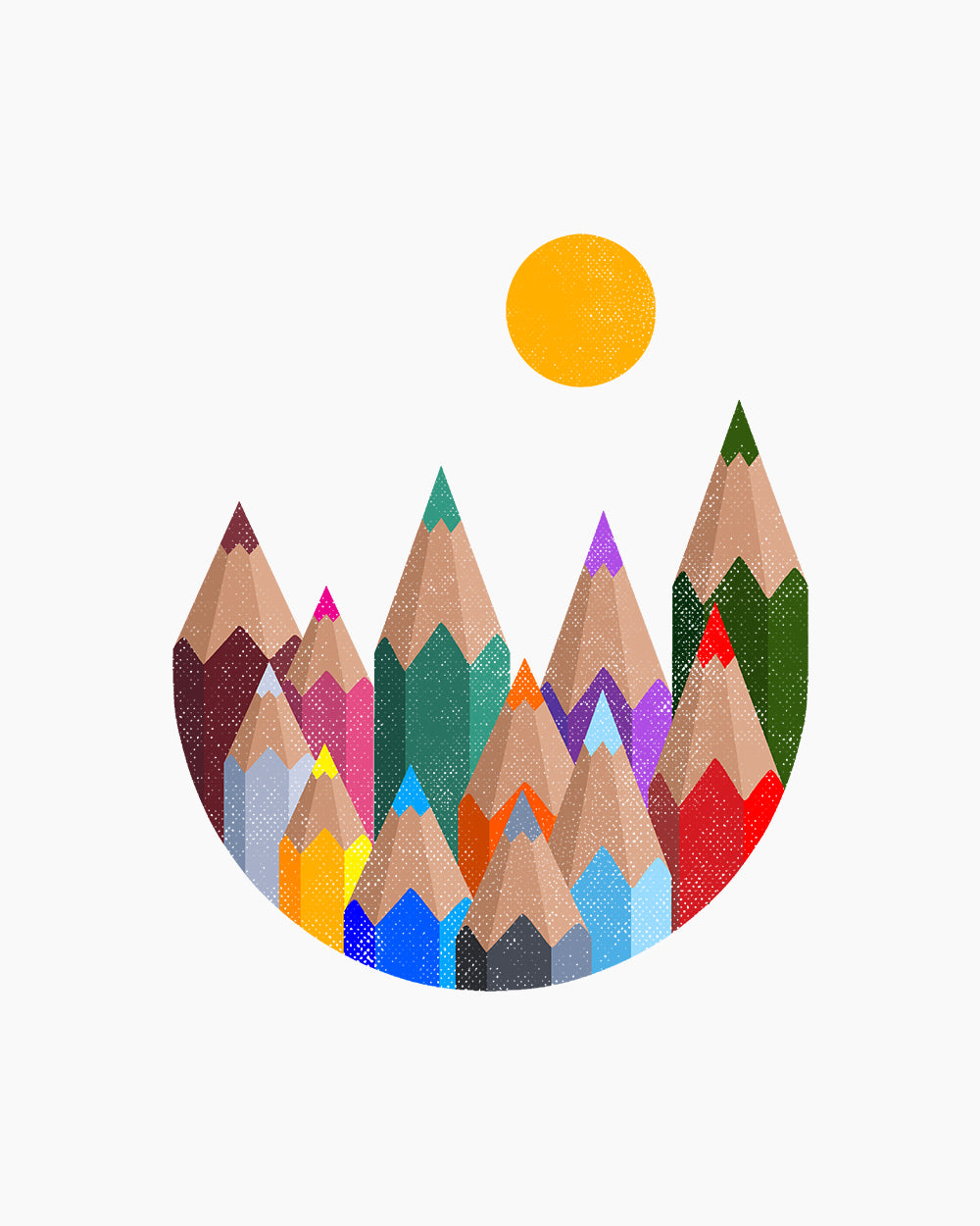 12 Colour Mountains T-Shirt Australia Online