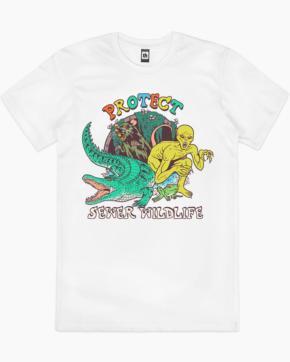 Protect Sewer Wildlife T-Shirt Australia Online #colour_white