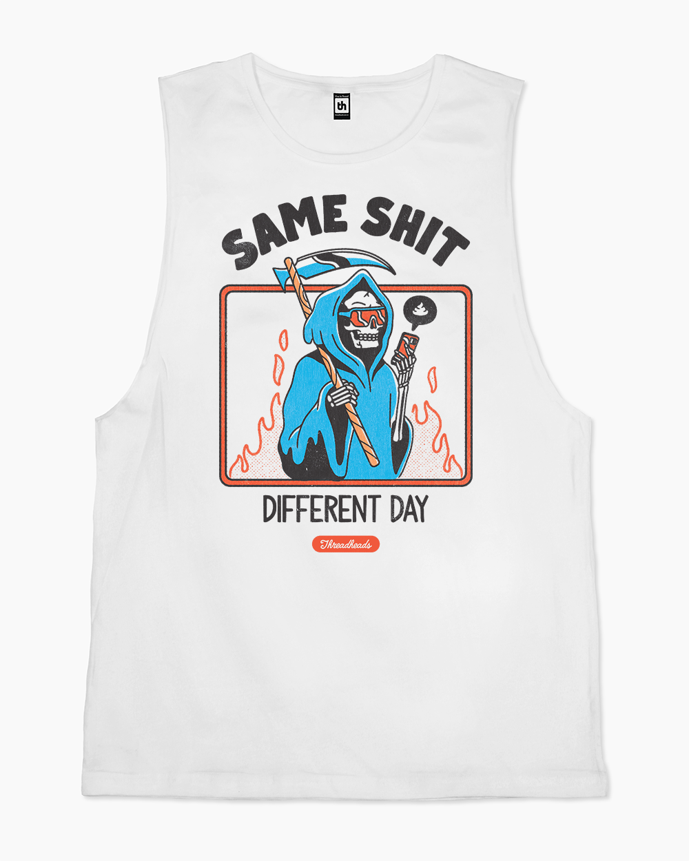 Same Shit Different Day Tank Australia Online #colour_white