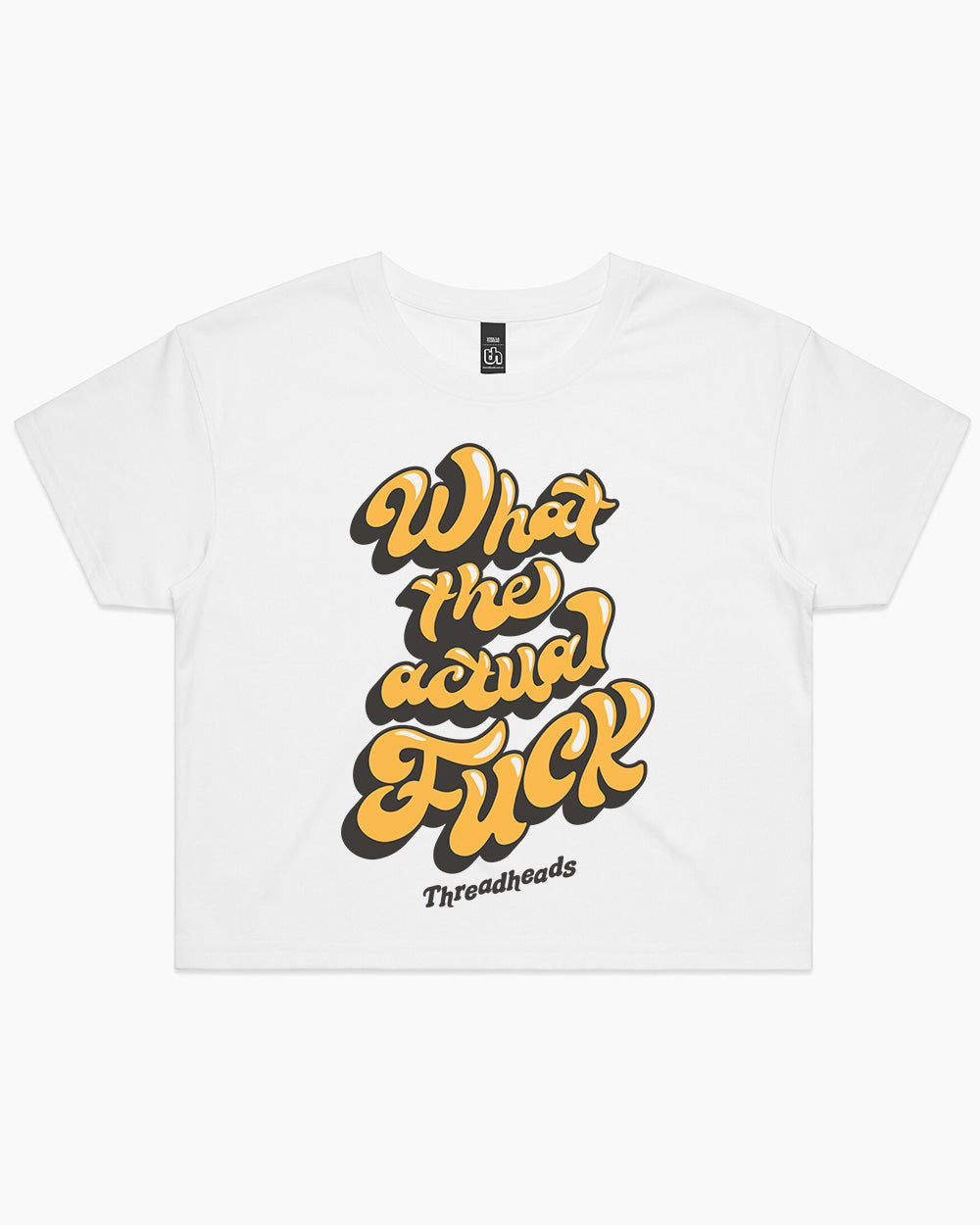 What The Actuak Fuck Crop Tee Australia Online #colour_white