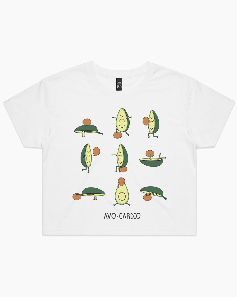 Avocardio Crop Tee Australia Online #colour_white