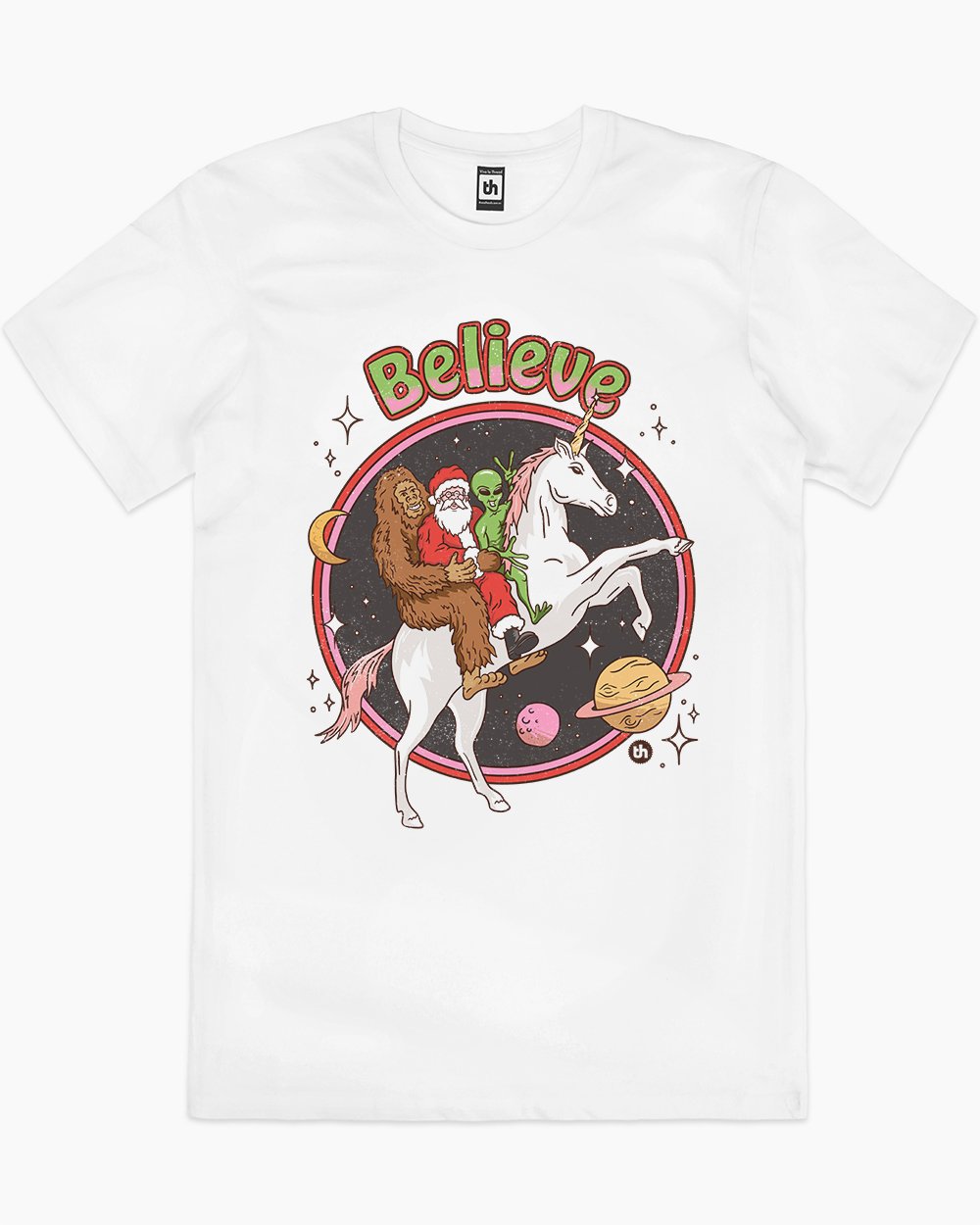 Believe T-Shirt Australia Online #colour_white