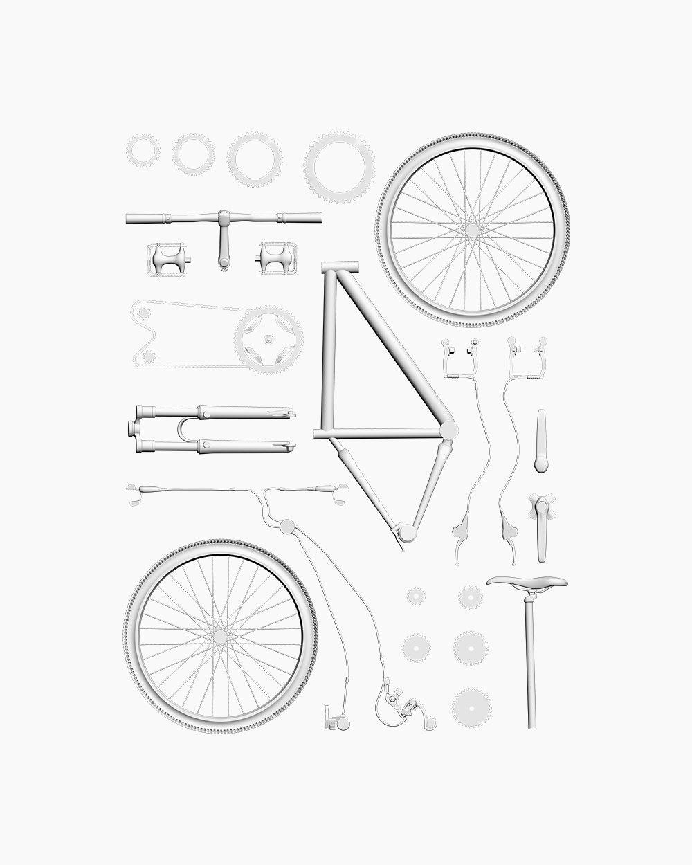 Bike Exploded T-Shirt Australia Online