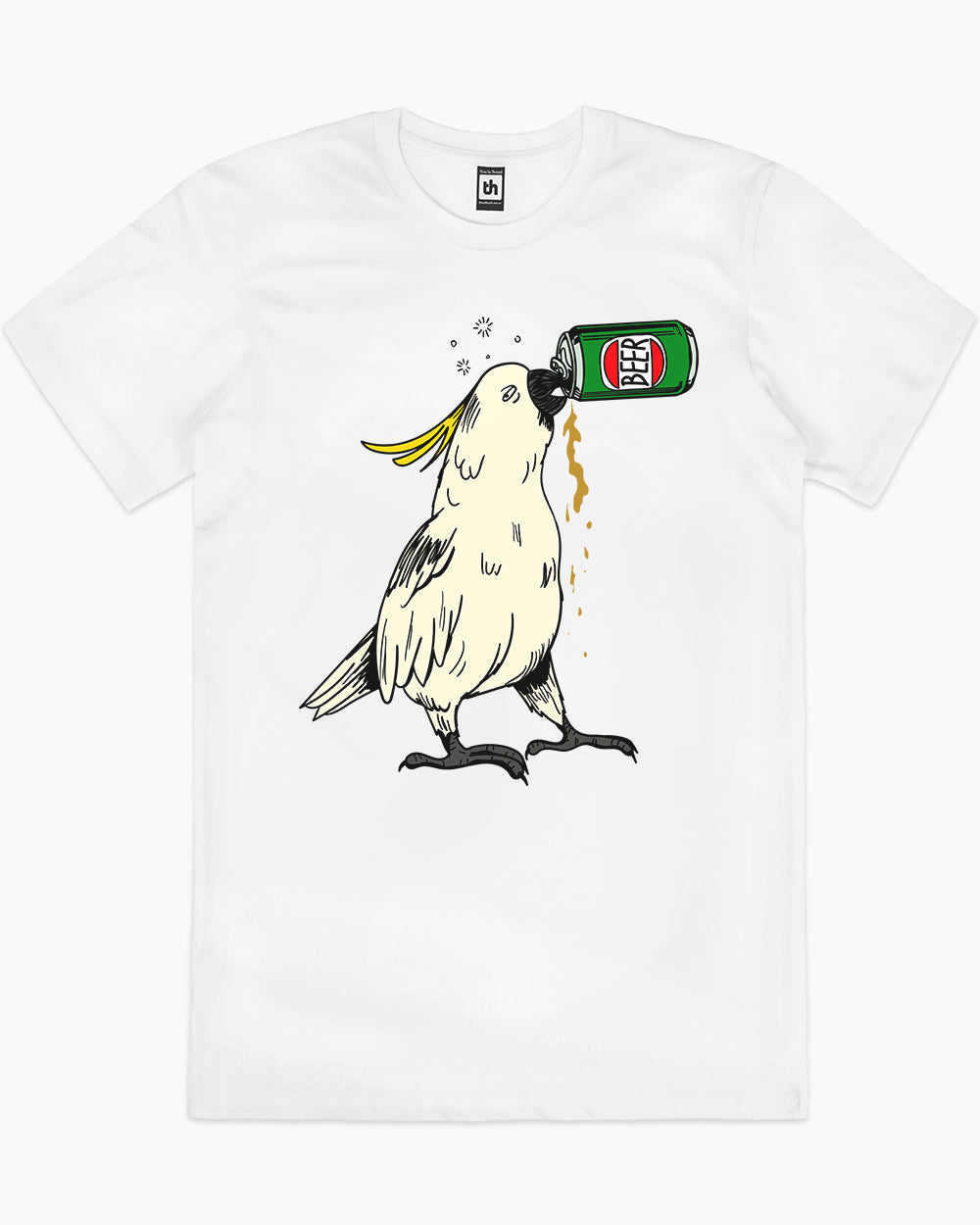 Cockatoo Beer T-Shirt Australia Online #colour_white